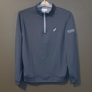 Peter Millar Iron Grey Perth 1/4 Zip Pullover Men's SIZE MEDIUM